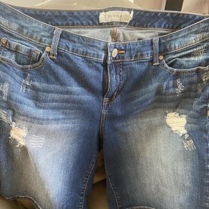 Torrid Destructed denim shorts